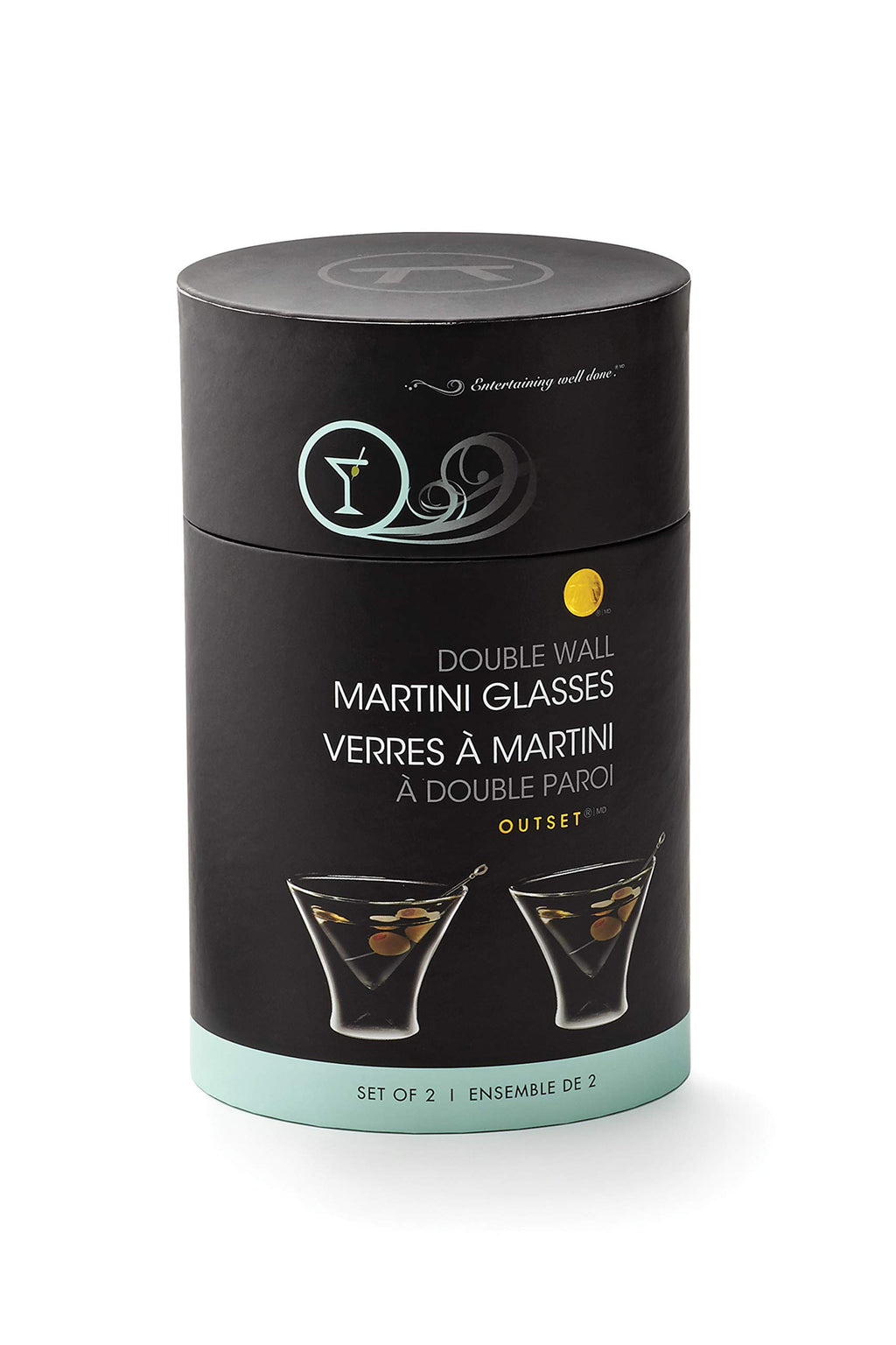 Double Wall Borosilicate Martini Glasses Set of 2 J511475