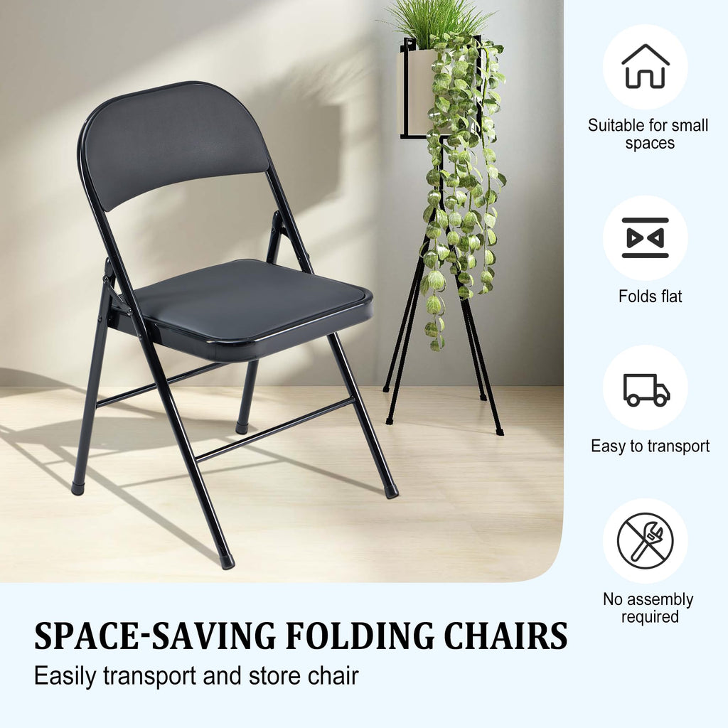 10 Pack Folding Chairs with Cushion W978