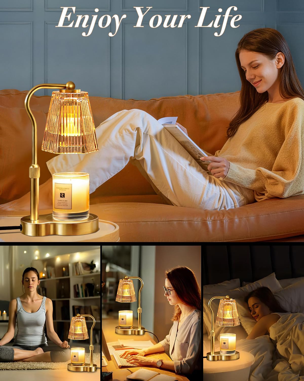 Candle Warmer Lamp with Timer & Dimmable Settings V1776