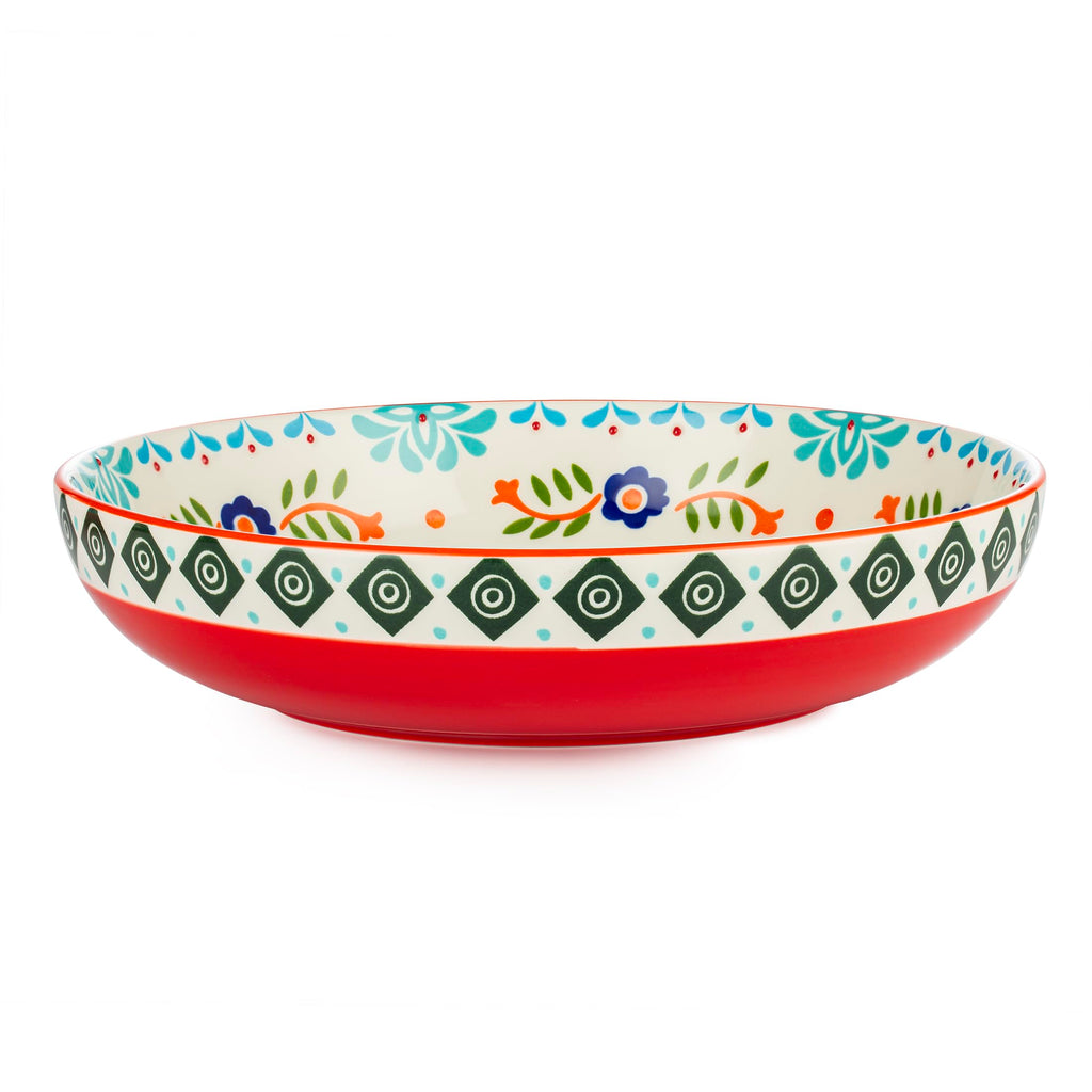 36 OZ Shallow Ceramic Dinner Bowls Set of 4 M1368
