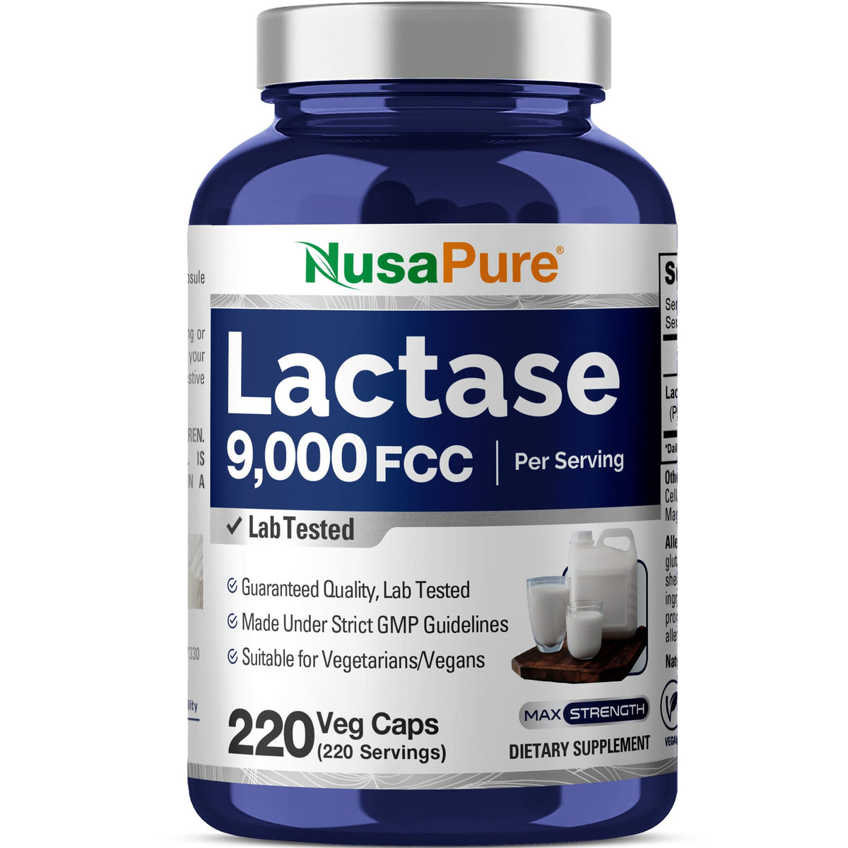 Vegan Lactase Enzyme 220 Veg Capsules Y85424