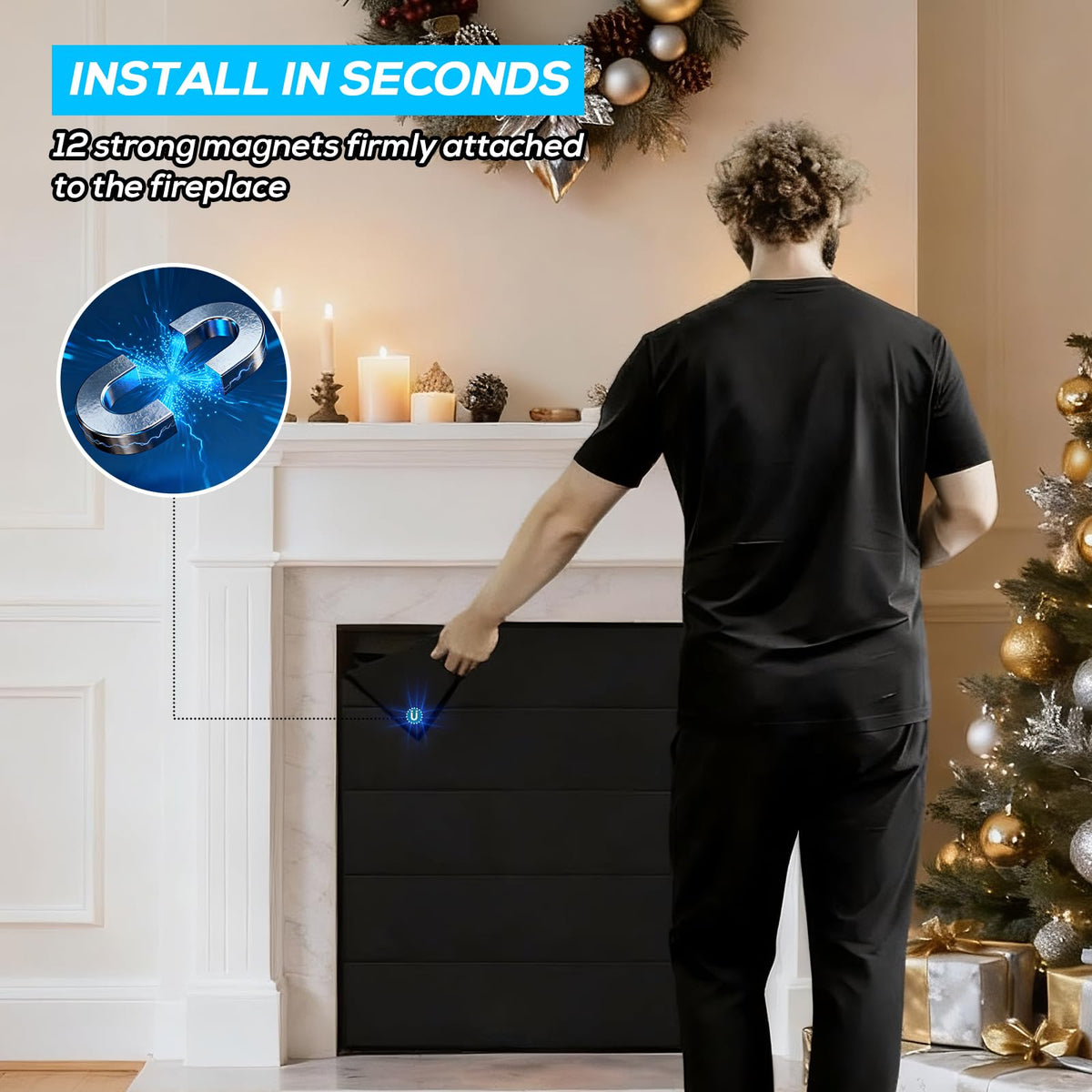 Magnetic Fireplace Cover 36x24 Inch H959