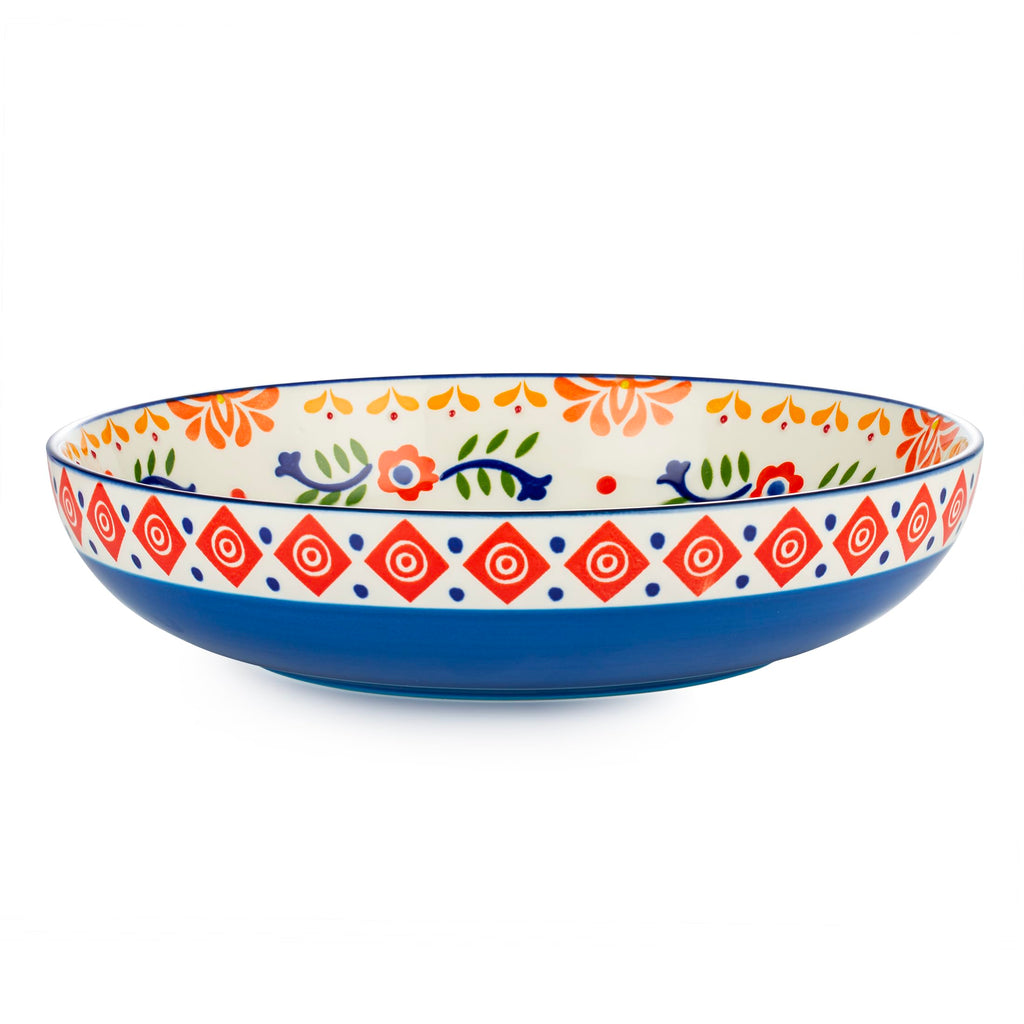 36 OZ Shallow Ceramic Dinner Bowls Set of 4 M1368