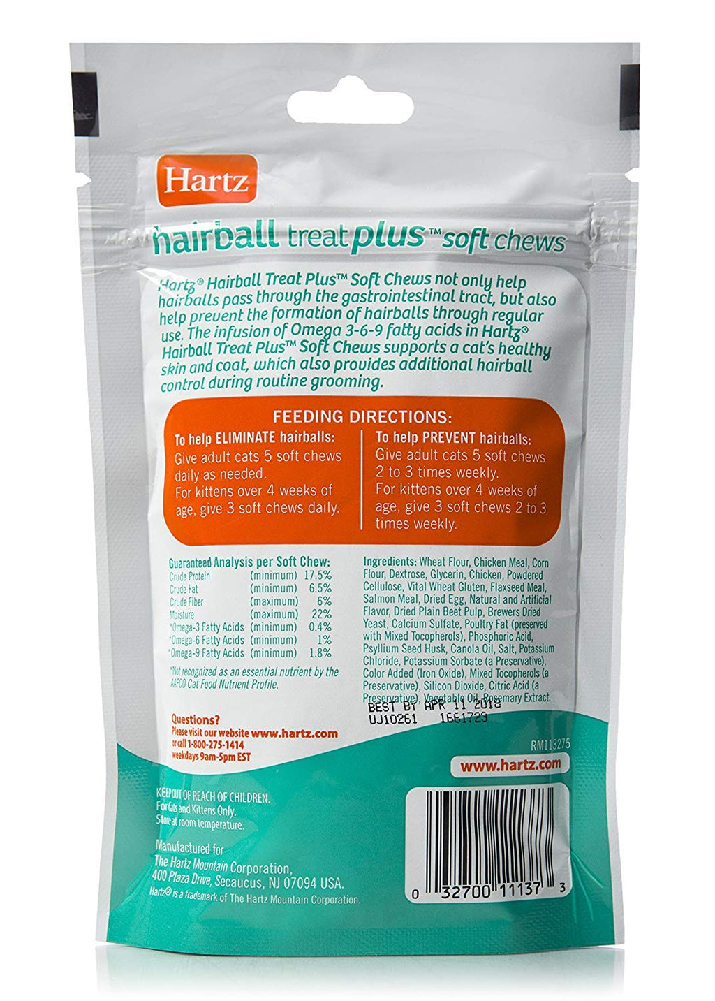 Chicken Flavored Soft Chews for Cats and Kittens U885