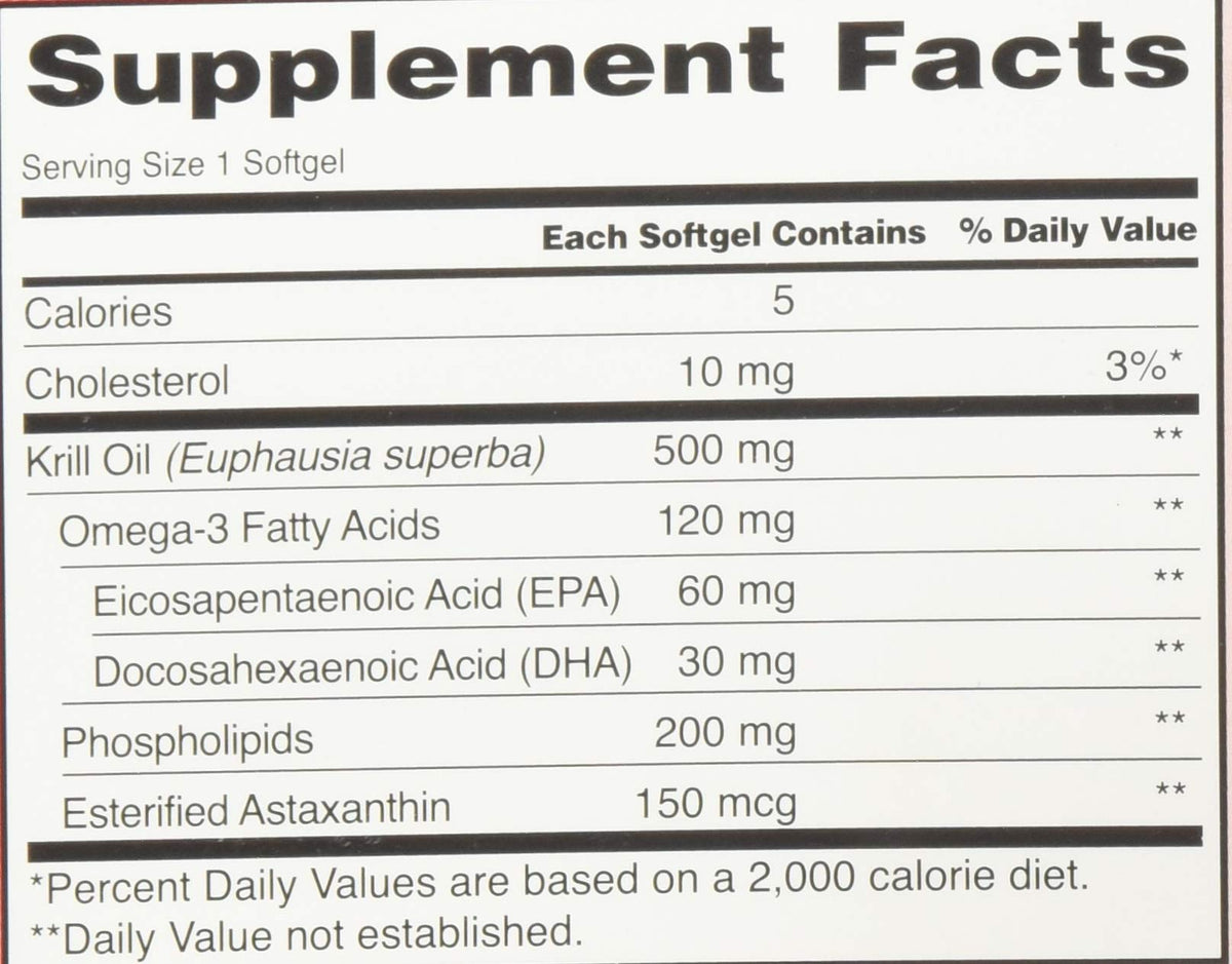 Krill Oil 500 Milligram 160 Softgels F476627