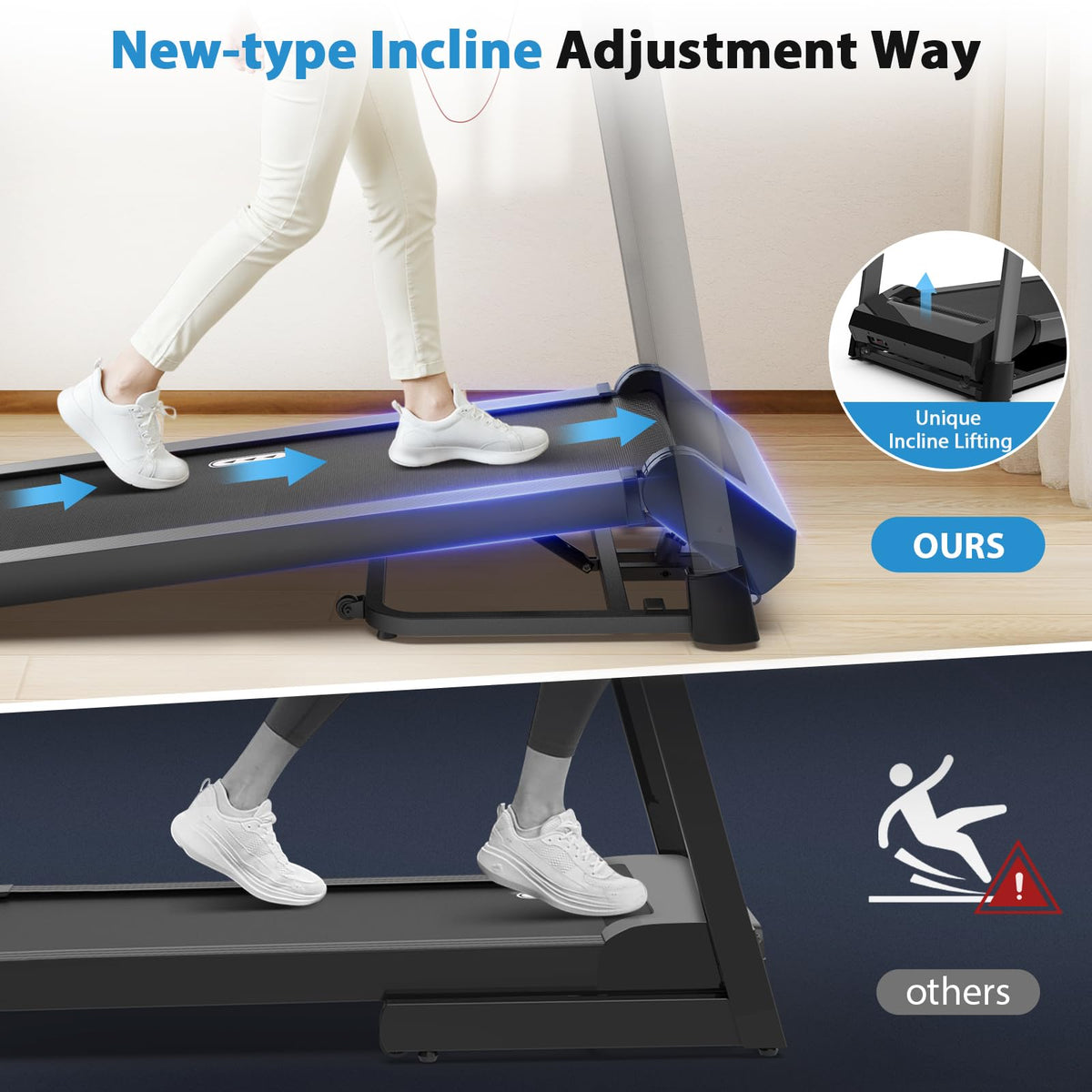 Treadmill with Auto Incline 450 LBS Capacity U35760