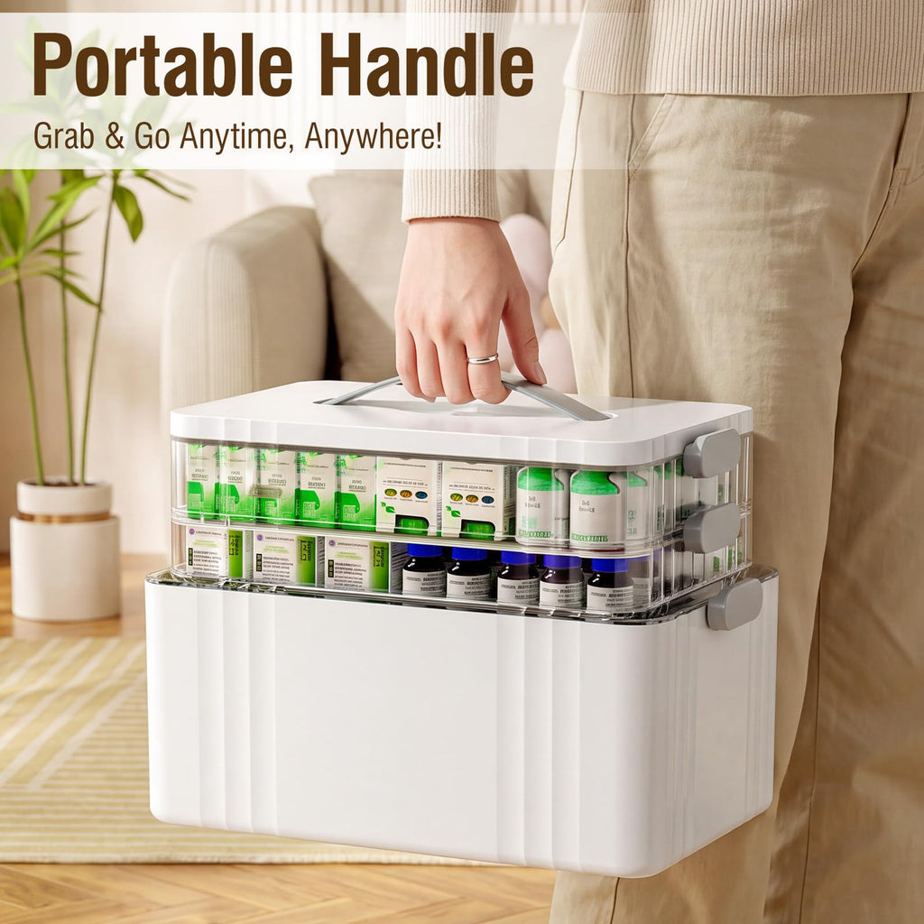 3-Tier Portable Medicine Organizer U8911