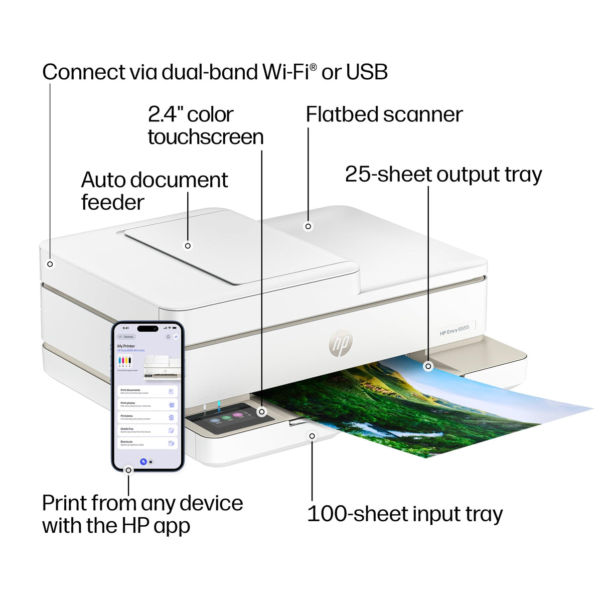 Wireless All-in-One Color Inkjet Printer D337878