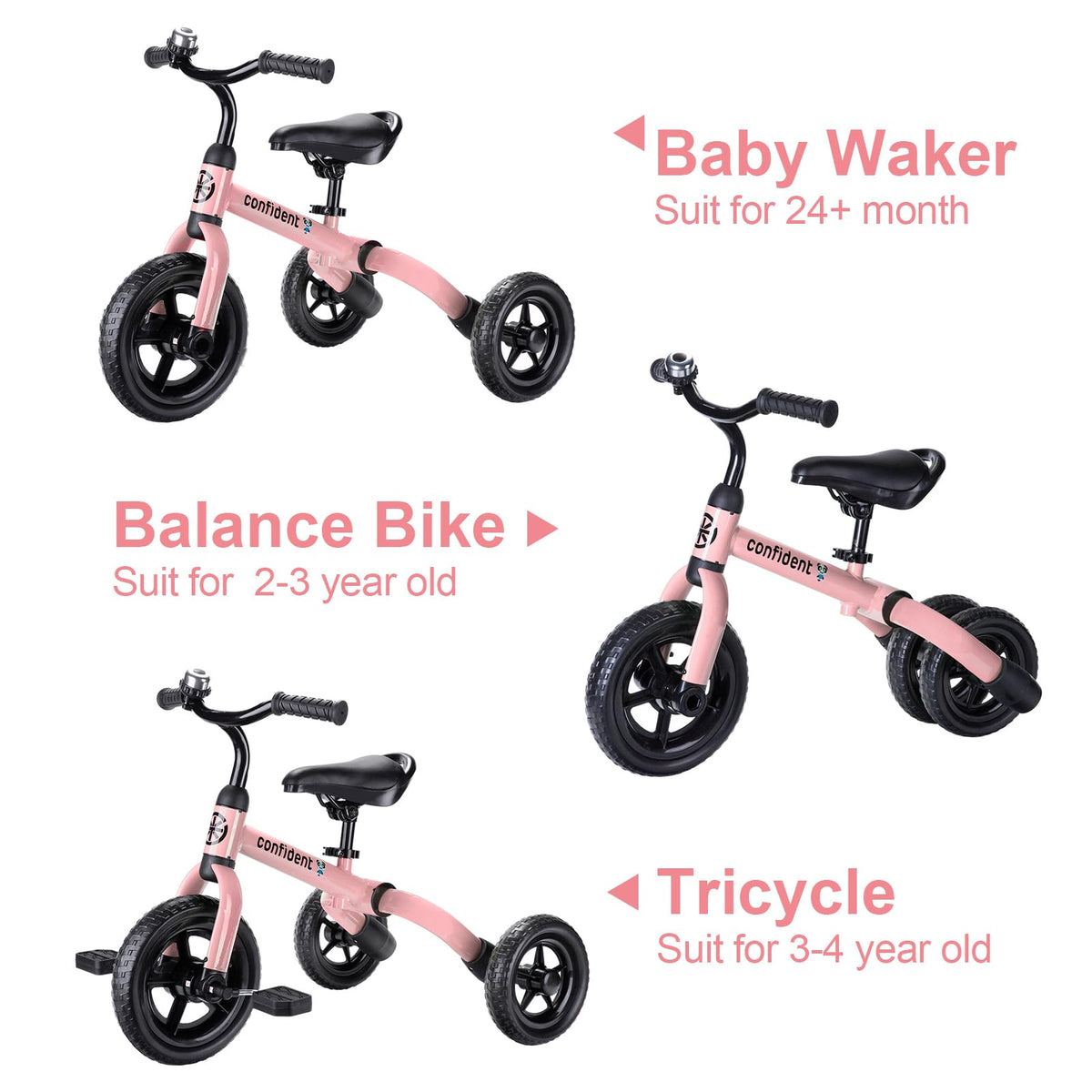 3 in 1 Folding Kids Tricycle H34180
