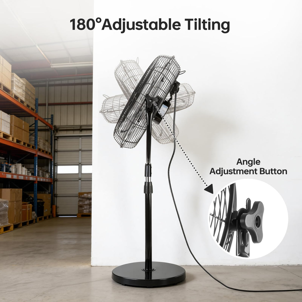 20 Inch Heavy Duty High Velocity Metal Stand Pedestal Fan R47997