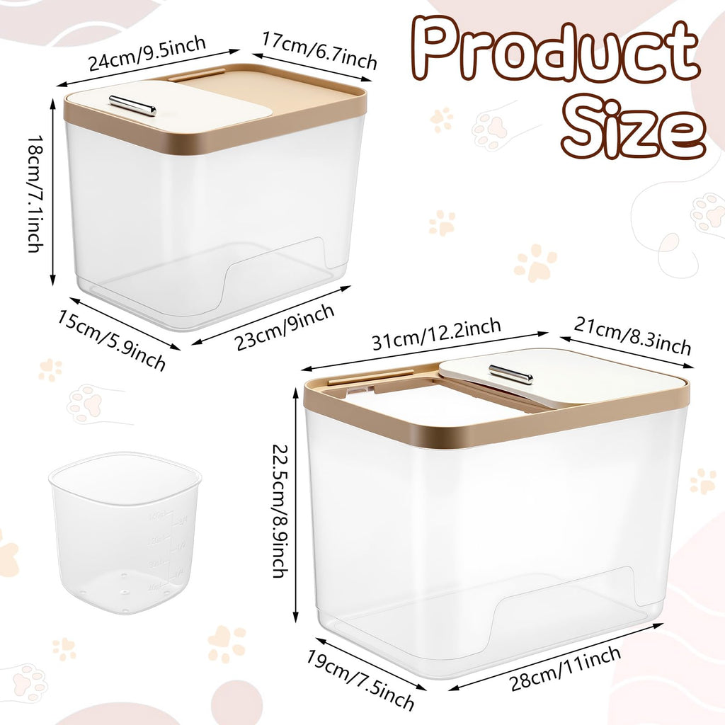 4 Pcs Clear Dog Food Storage Containers C466582