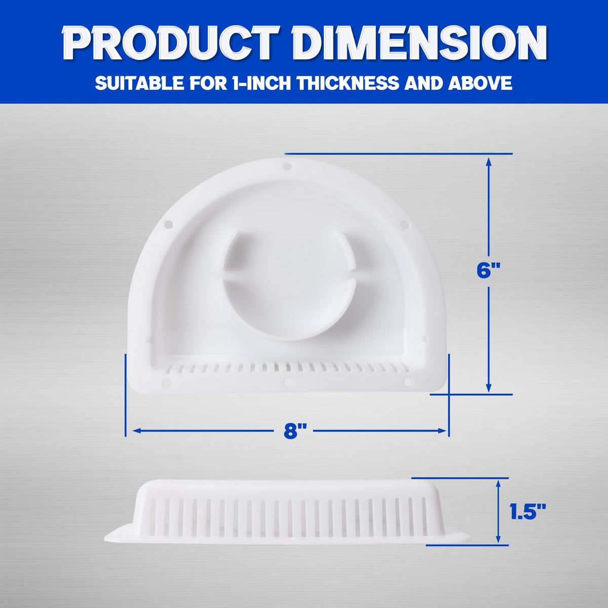 Trailer RV Sidewall Exhaust Vent Fan Kit with Cover, 2 Pack T7001