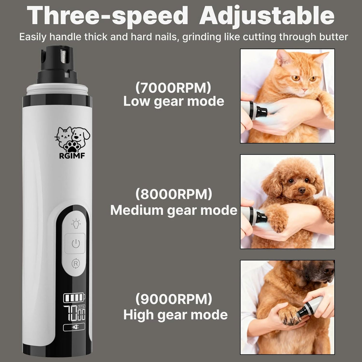 Dog Nail Grinder with Light B7370