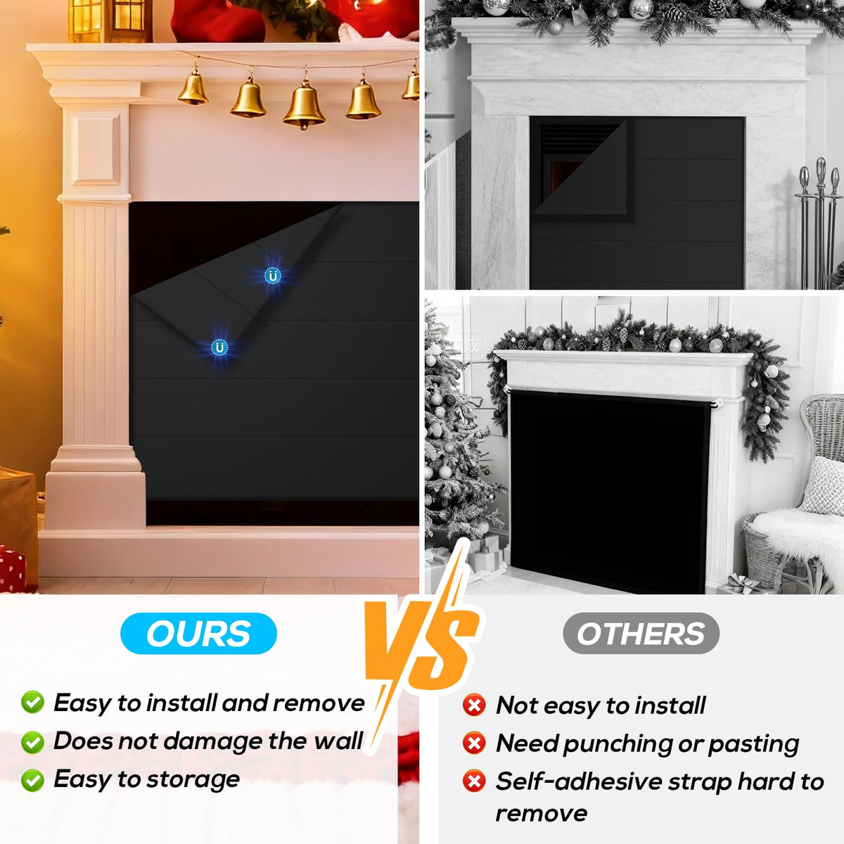 Magnetic Fireplace Cover 36x24 Inch H959