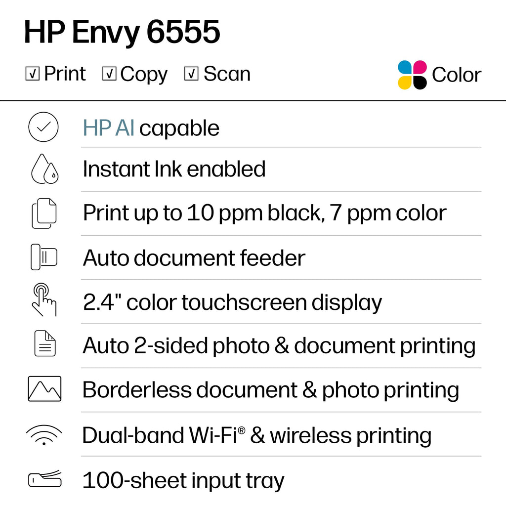 Wireless All-in-One Color Inkjet Printer D337878