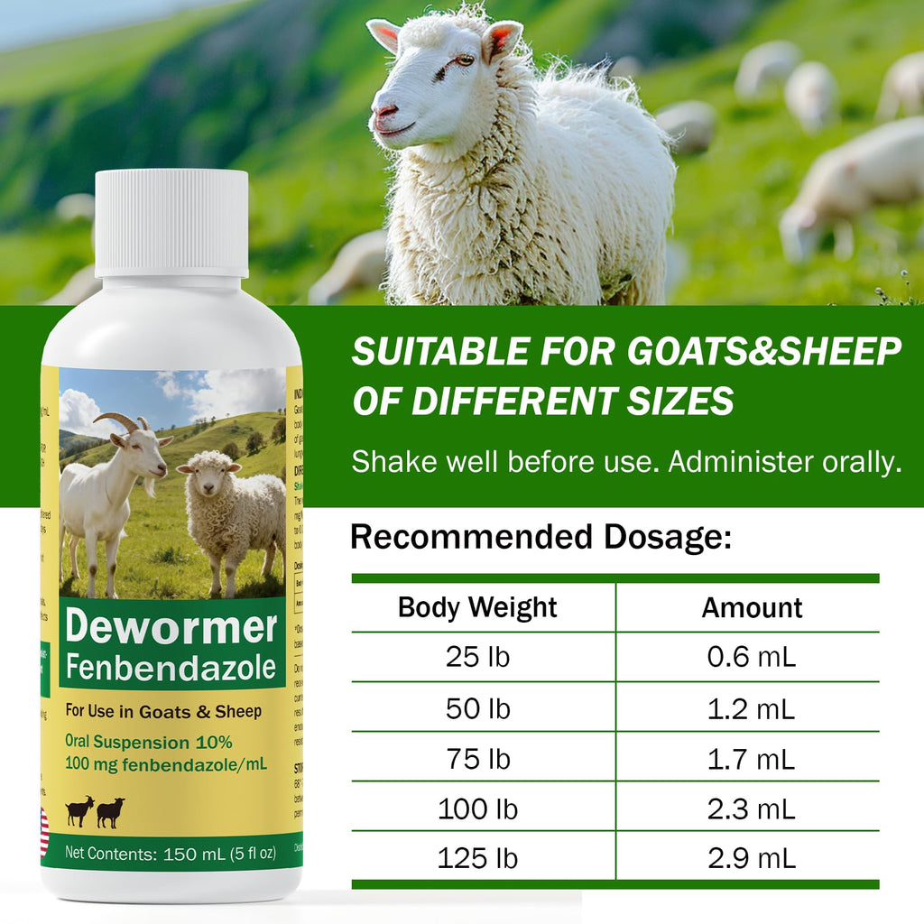 Fenbendazole Dewormer Liquid for Goat & Sheep W952