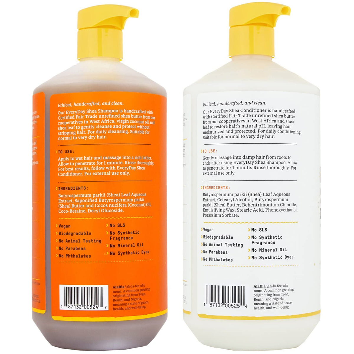 Unscented Shea Shampoo & Conditioner Set 32 Oz T856