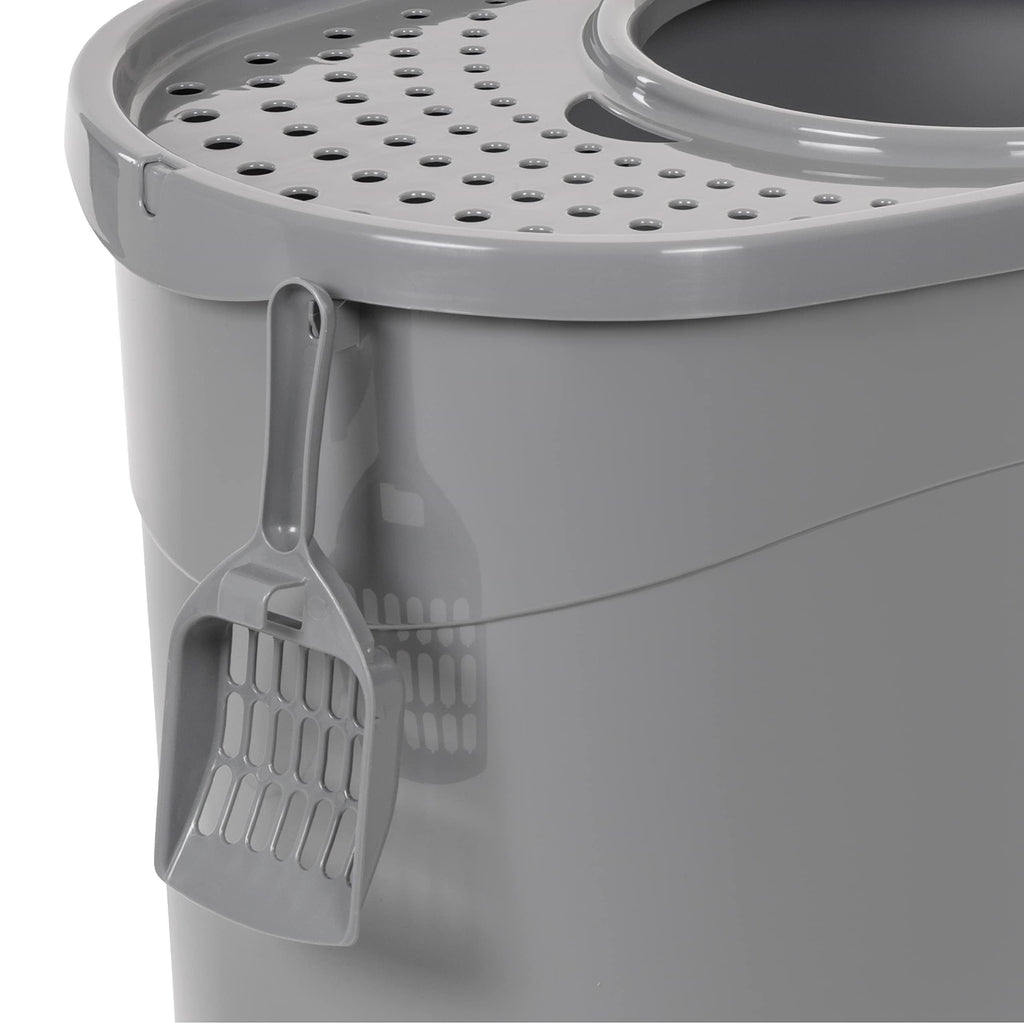 Large Top Entry Cat Litter Box with High Sides and Scoop J273