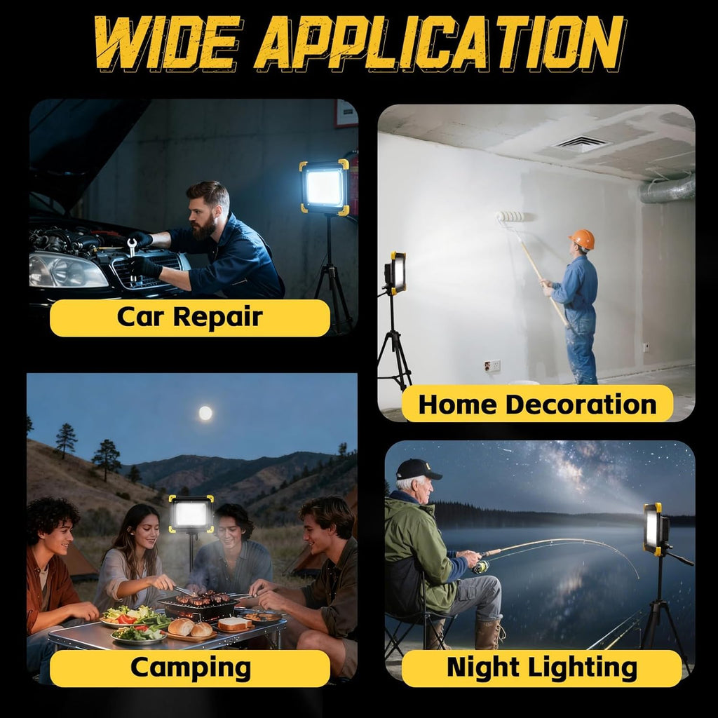 12000mAh Rechargeable LED Work Light with Stand V683374