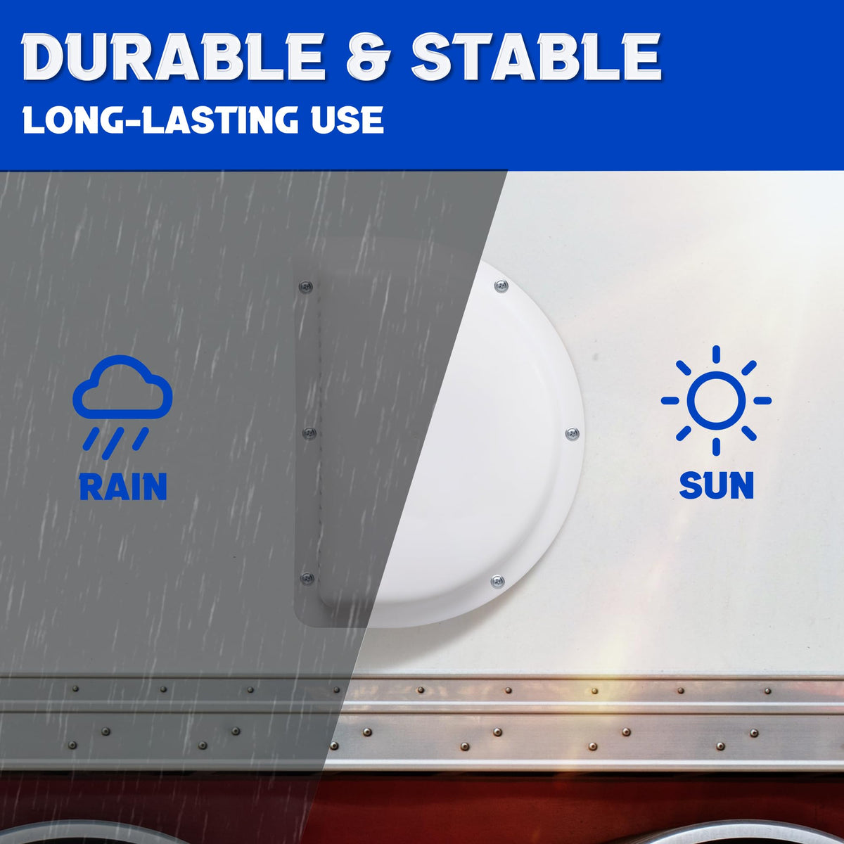 Trailer RV Sidewall Exhaust Vent Fan Kit with Cover, 2 Pack T7001