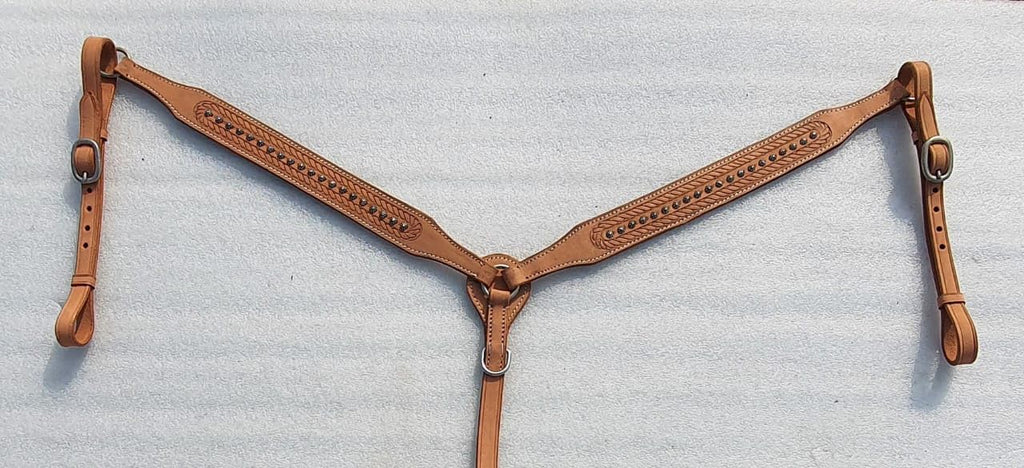 Adjustable Leather Western Breast Collar L5626