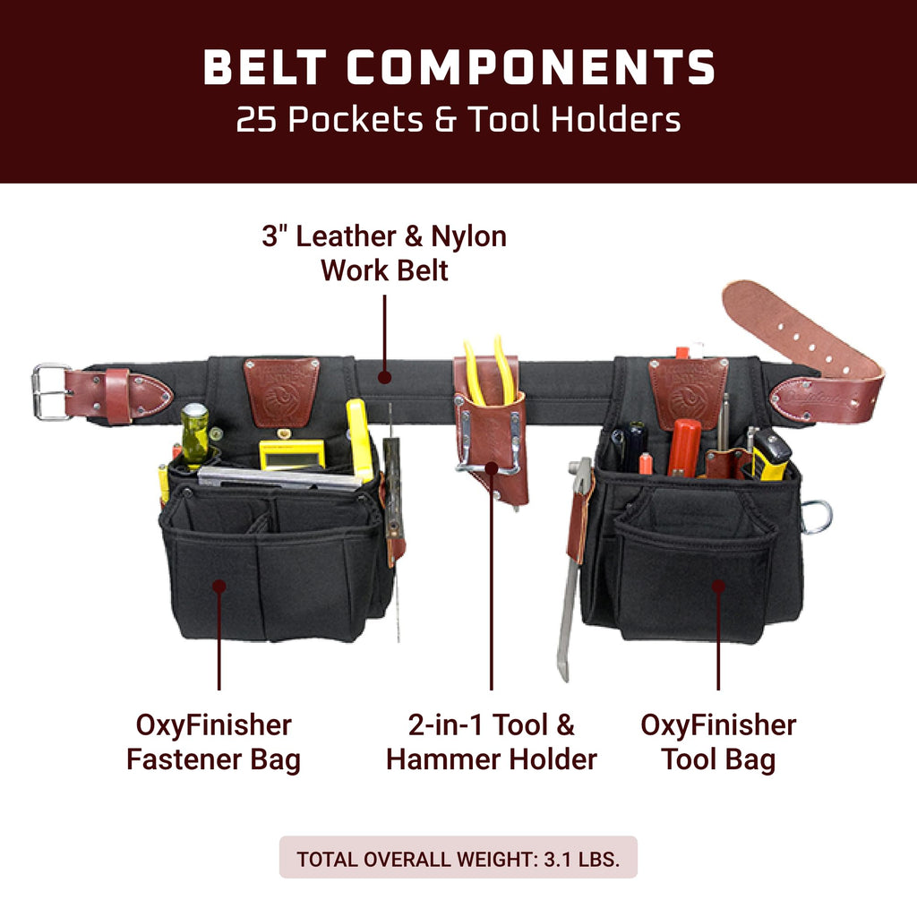 Leather Tool Belt Set with 25 Pockets N460565