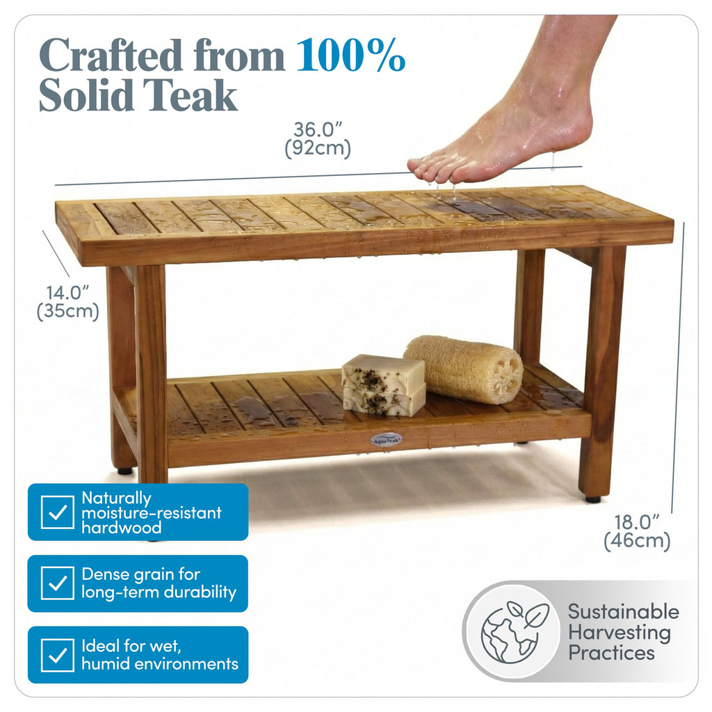 Teak Shower Bench O3048