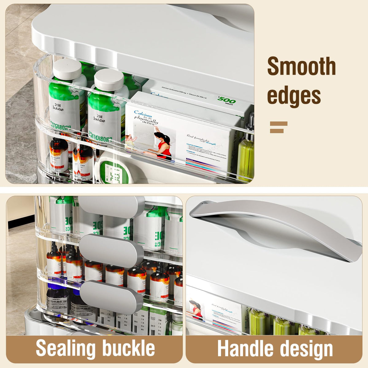 3-Tier Portable Medicine Organizer U8911