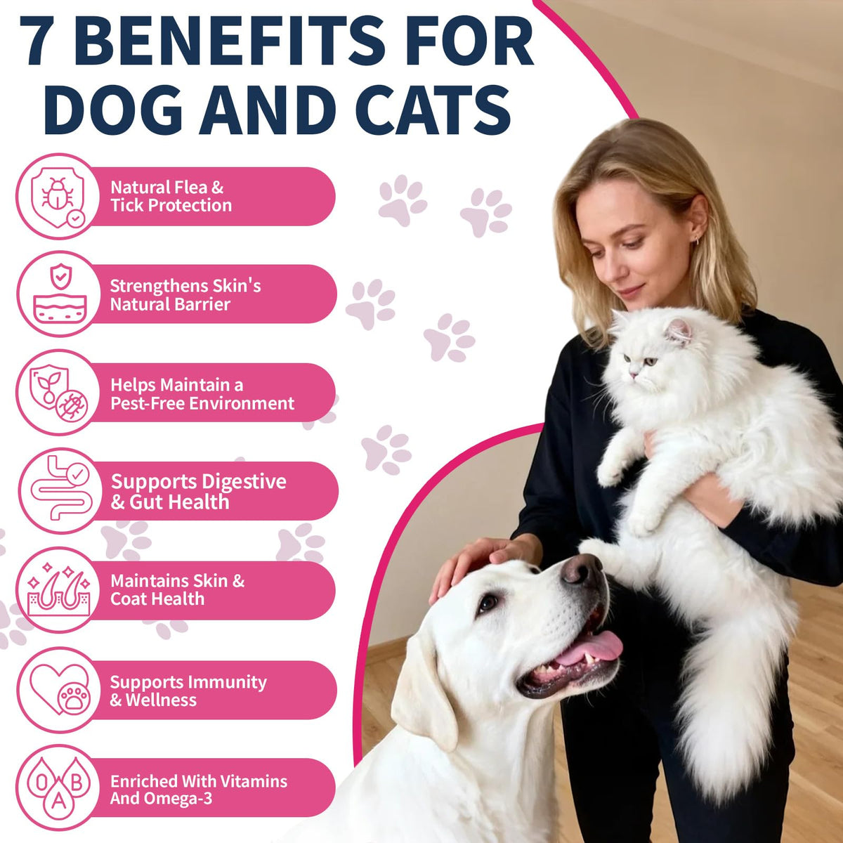 Flea and Tick Prevention for Cats & Dogs 60ml W6302