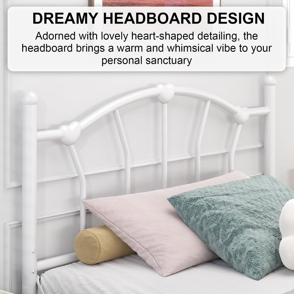 White Twin Metal Bed Frame I5739