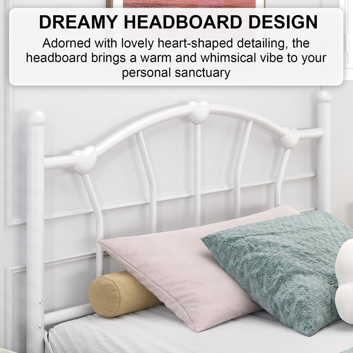 White Twin Metal Bed Frame I5739