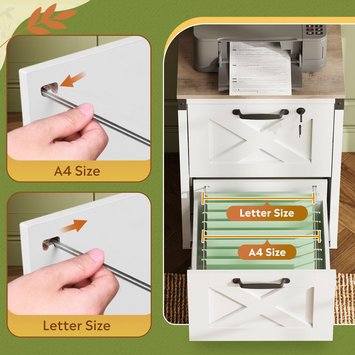 2-Drawer File Cabinet with Lock G413198
