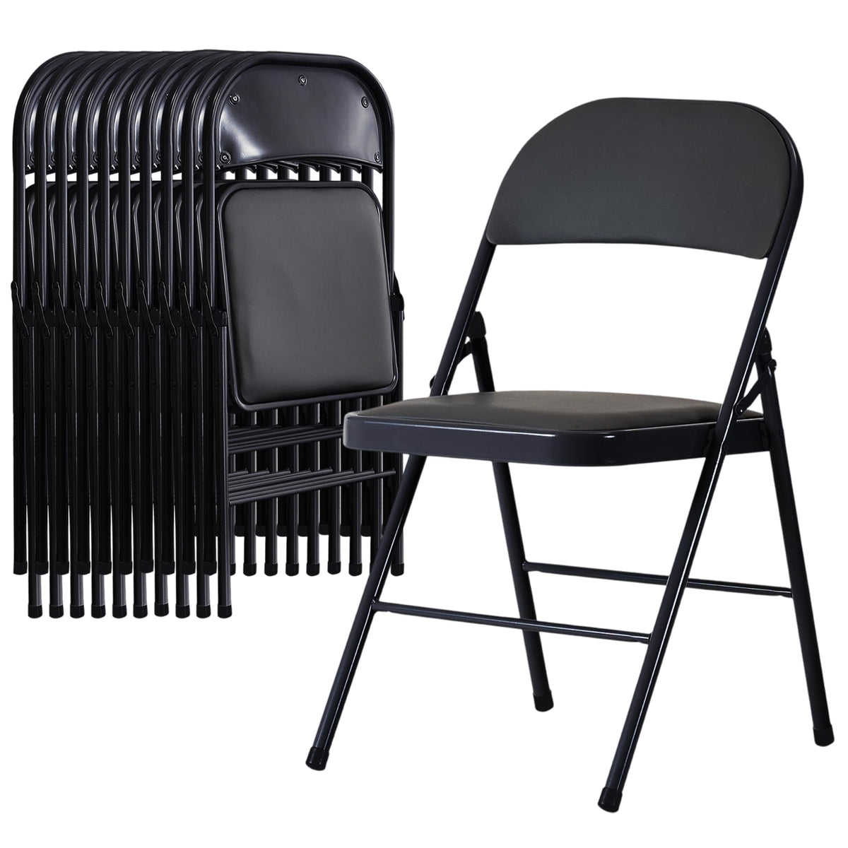 10 Pack Folding Chairs with Cushion W978