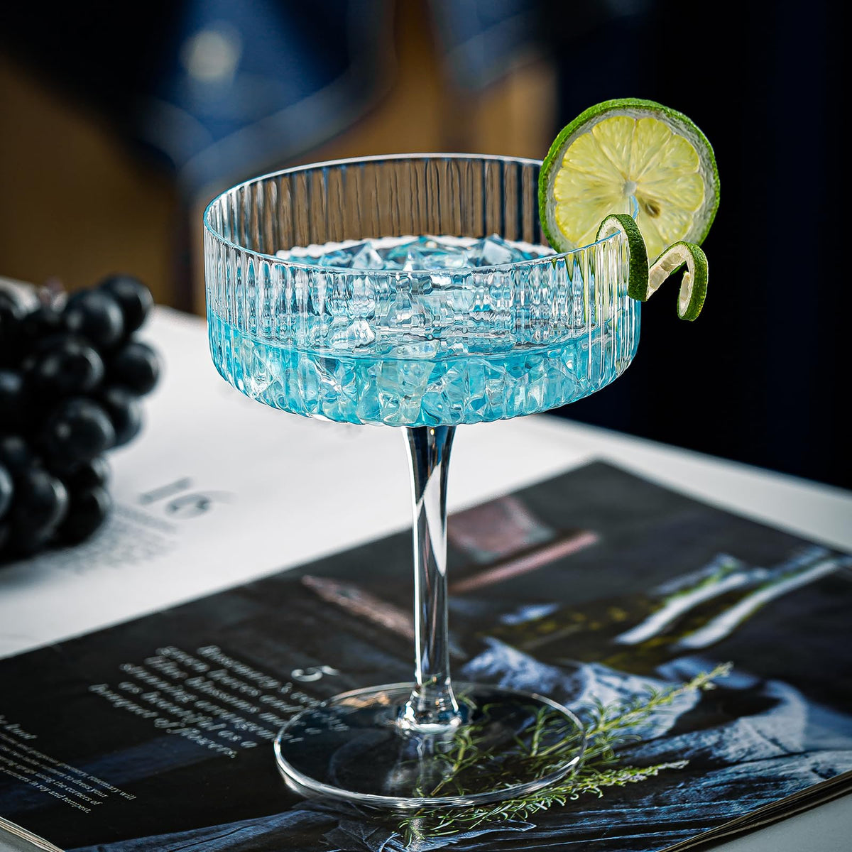 12 Pcs 10oz Acrylic Stem Cocktail Glassware Set R687