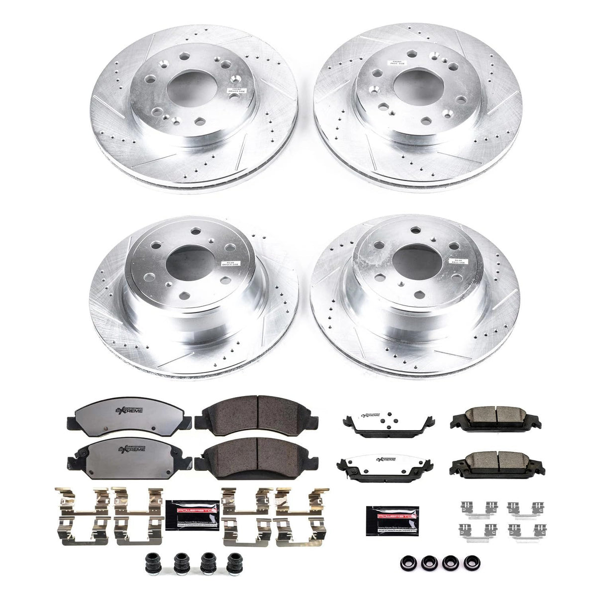 Front & Rear Brake Pad & Rotor Kit C609