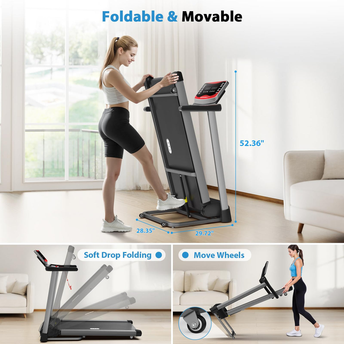 Treadmill with Auto Incline 450 LBS Capacity U35760