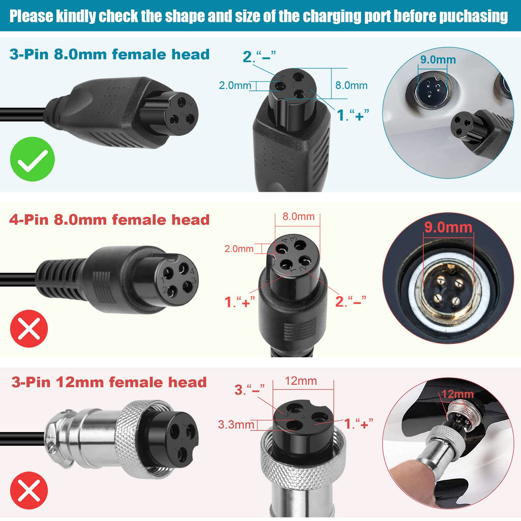 42V 2A 3 Prong Charger N941