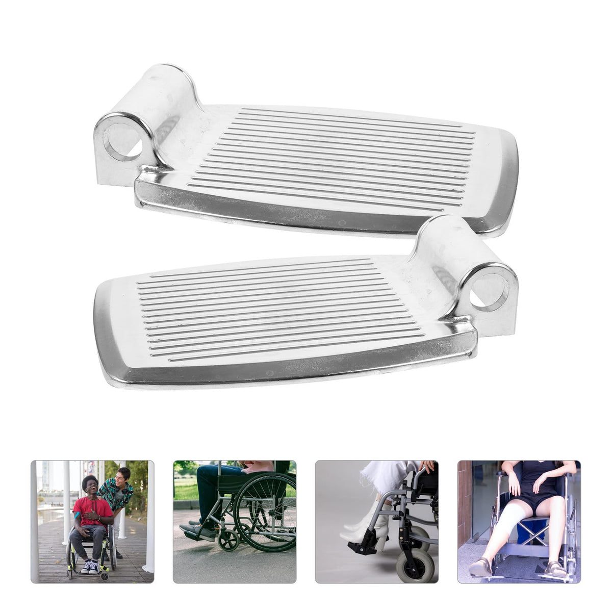 Heavy-Duty Aluminum Alloy Wheelchair Footrest Pair A705681