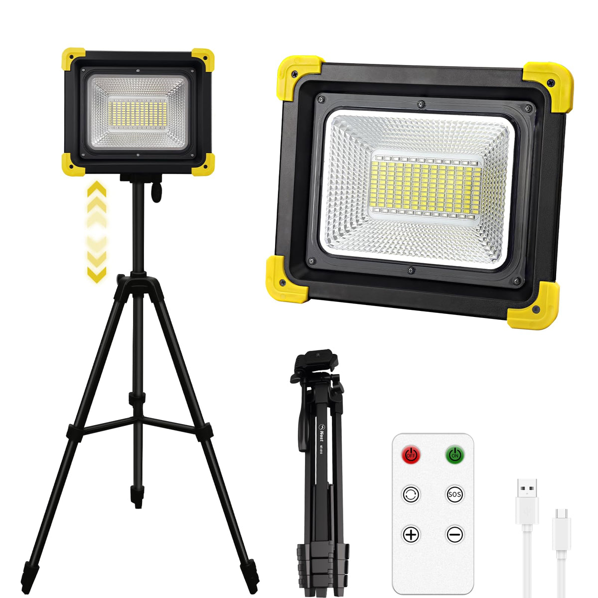 12000mAh Rechargeable LED Work Light with Stand V683374