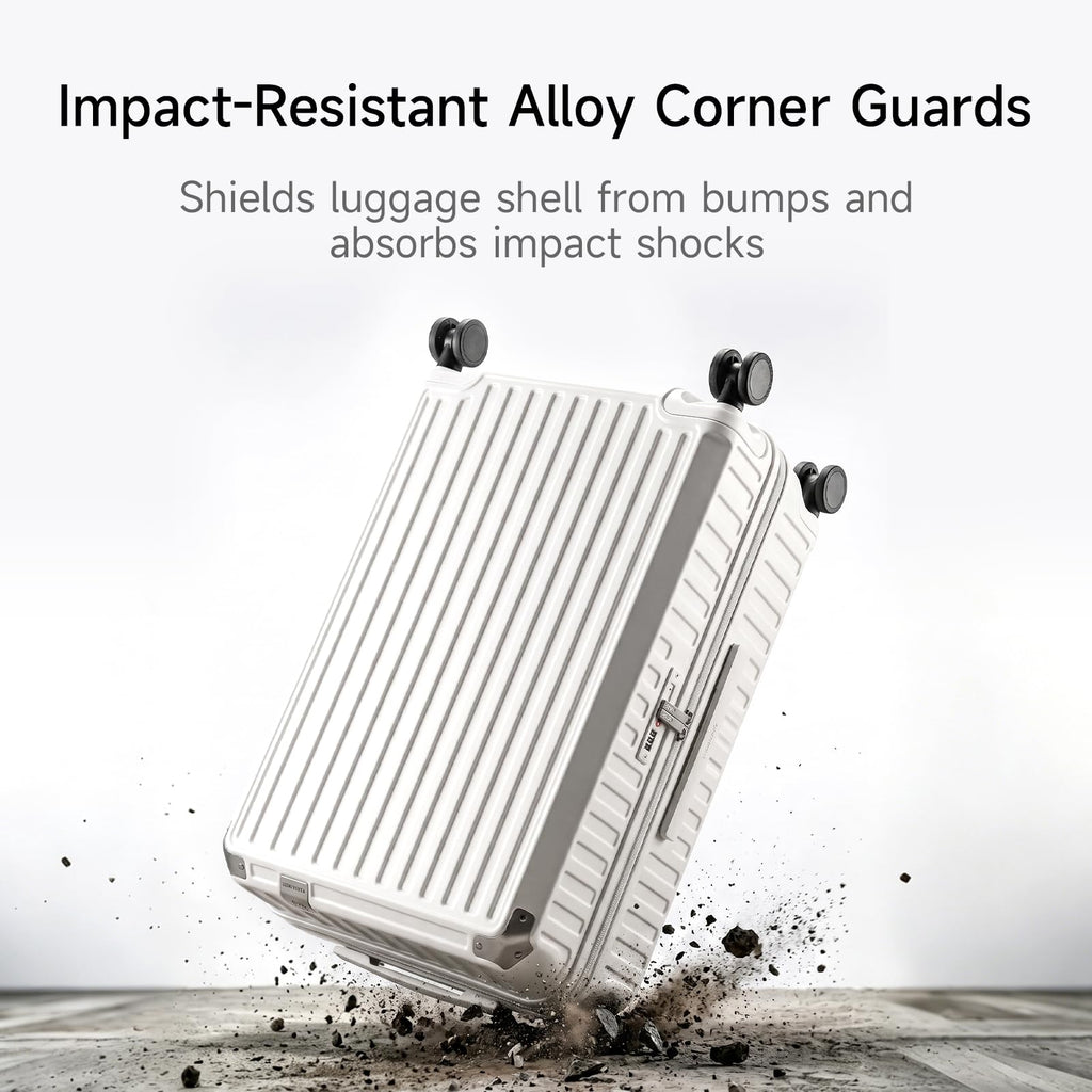 20 inch White Hardside Carry on Luggage with Spinner Wheel I685475