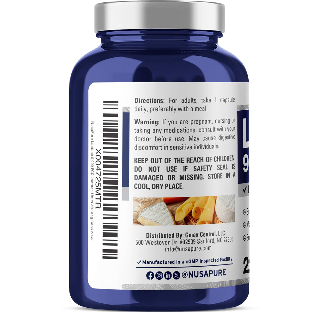 Vegan Lactase Enzyme 220 Veg Capsules Y85424
