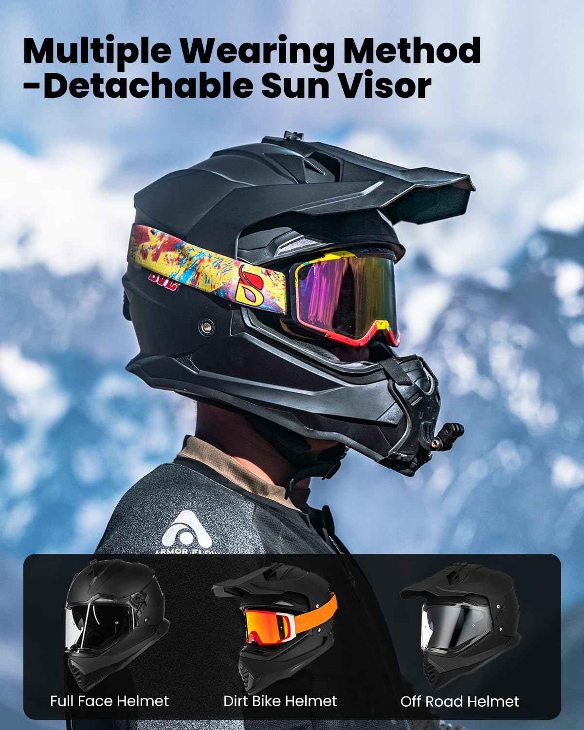Dual Sport Adventure Motorcycle Helmet with Pinlock Visor K52285