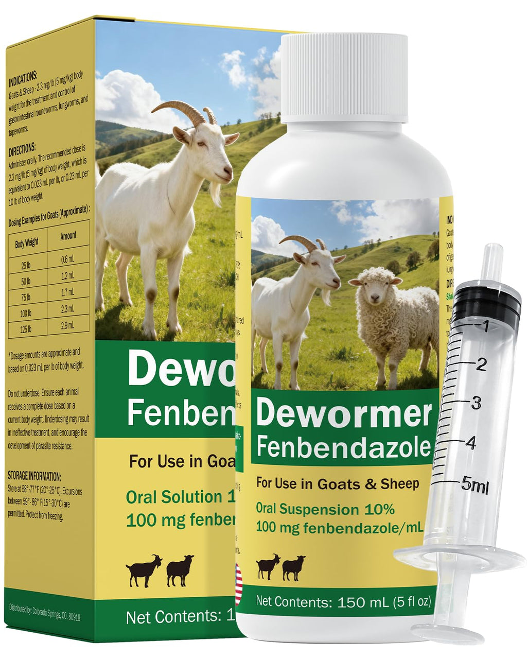 Fenbendazole Dewormer Liquid for Goat & Sheep W952