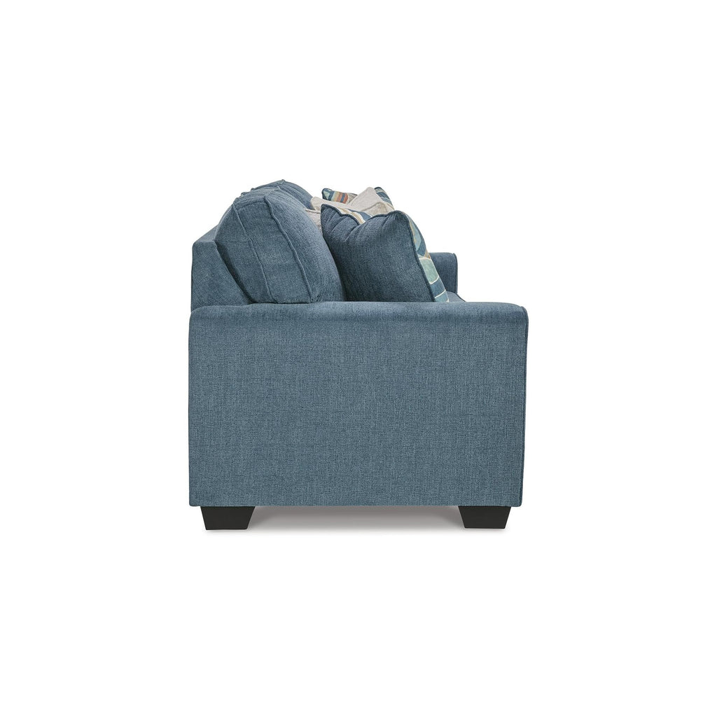 Blue Chenille 3 Seater Couch W175432