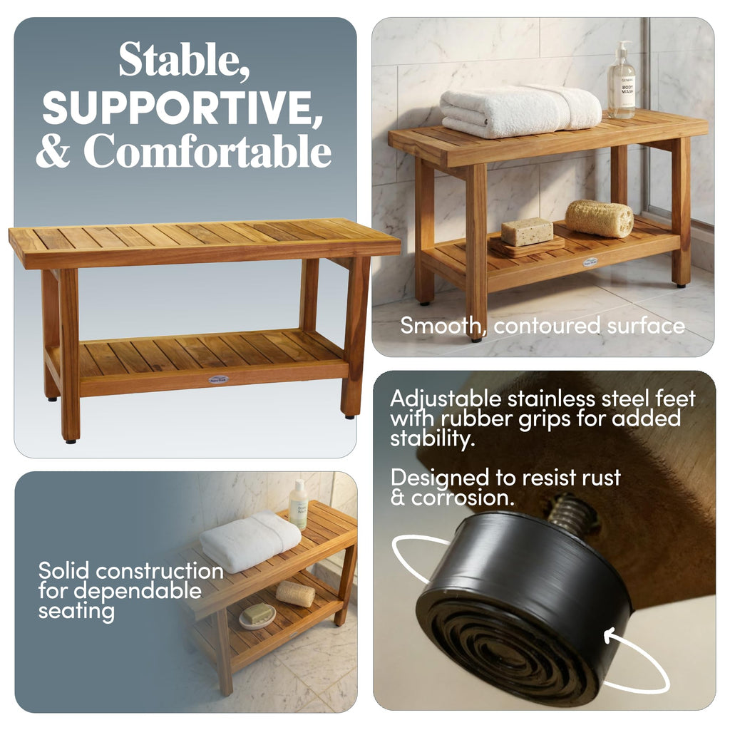 Teak Shower Bench O3048