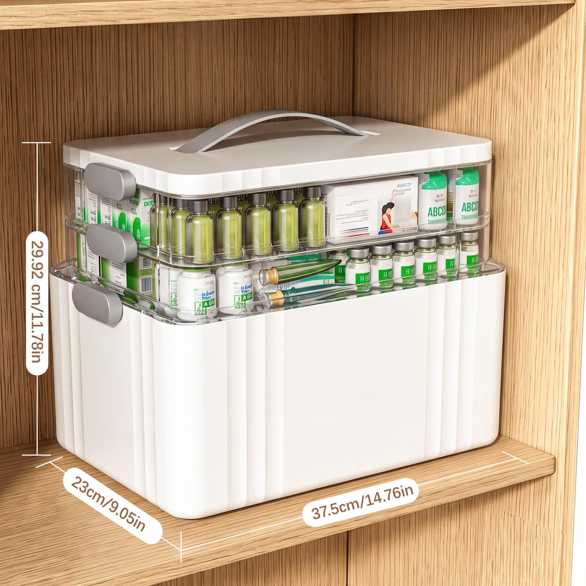 3-Tier Portable Medicine Organizer U8911