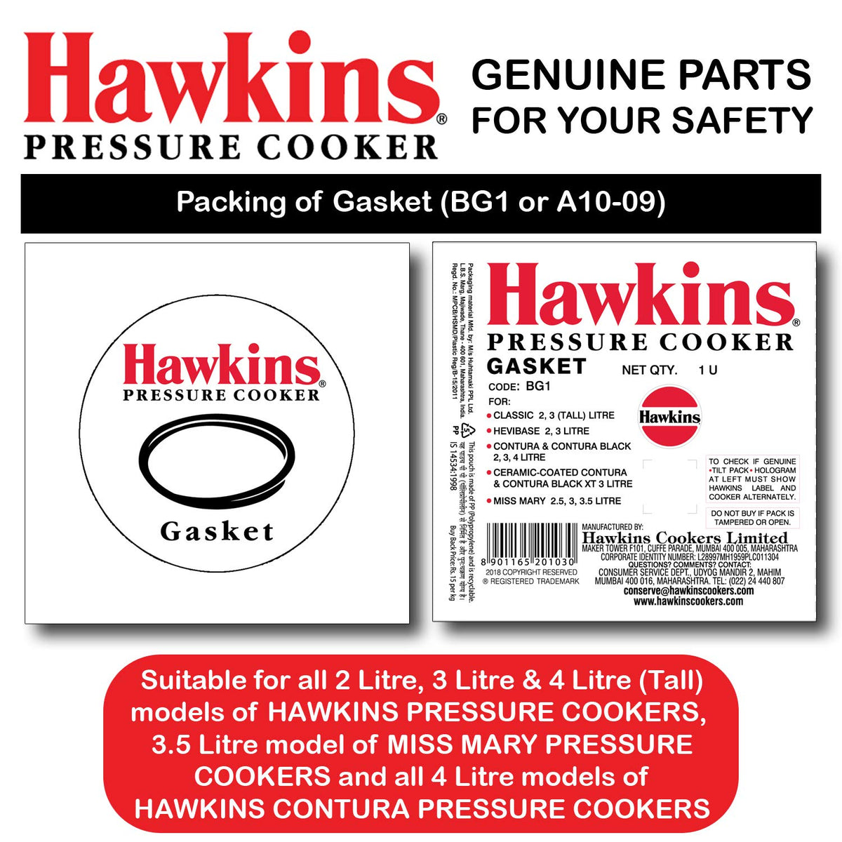 Black Gasket Sealing Ring for Pressure Cookers I6055