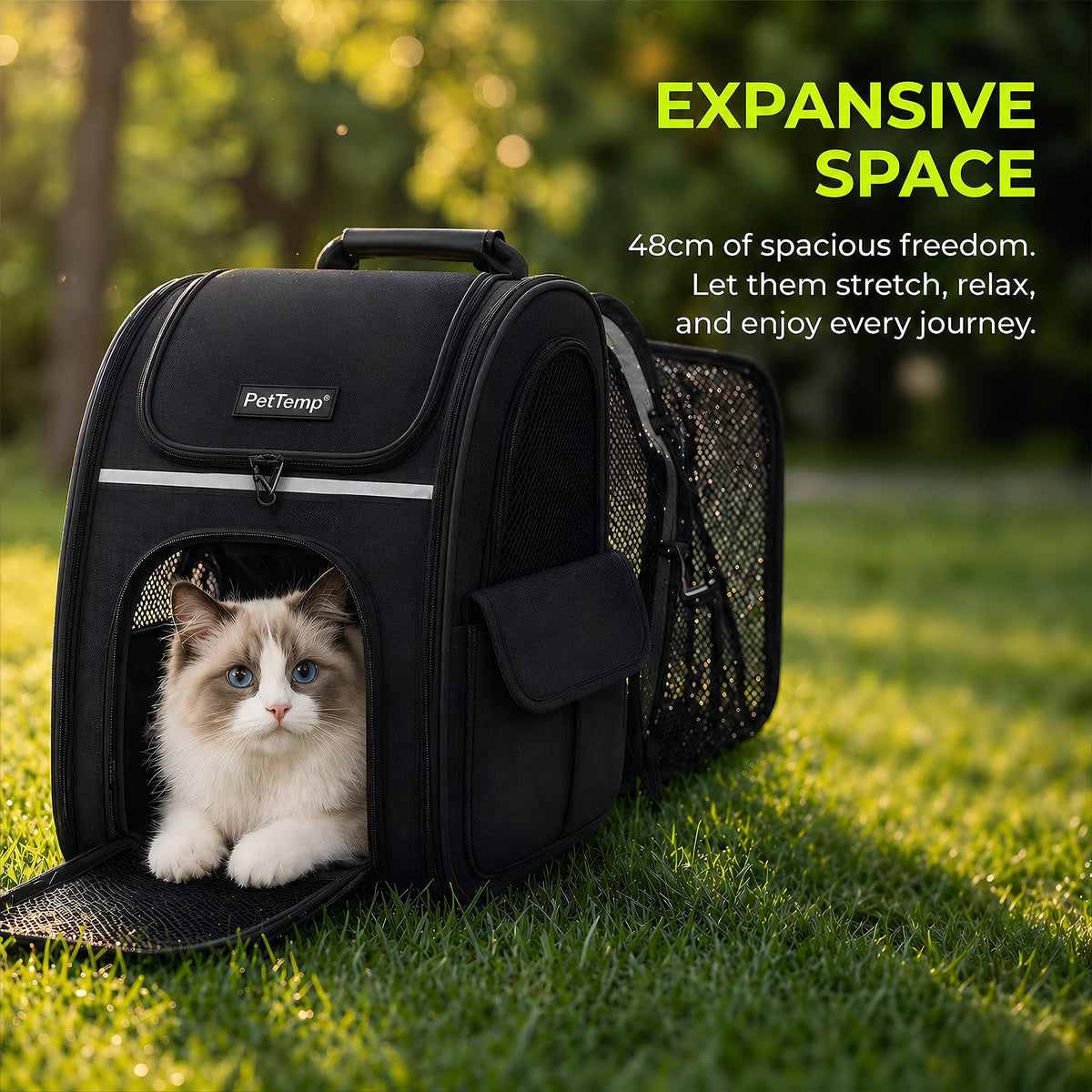 Expandable Cat Backpack Carrier with Breathable Mesh M827
