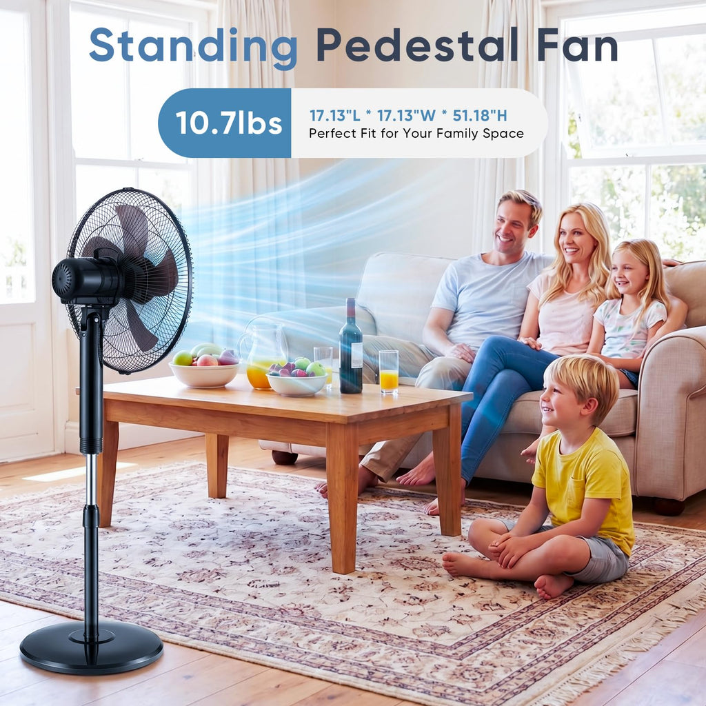 17" Oscillating Pedestal Fan with Remote B582584
