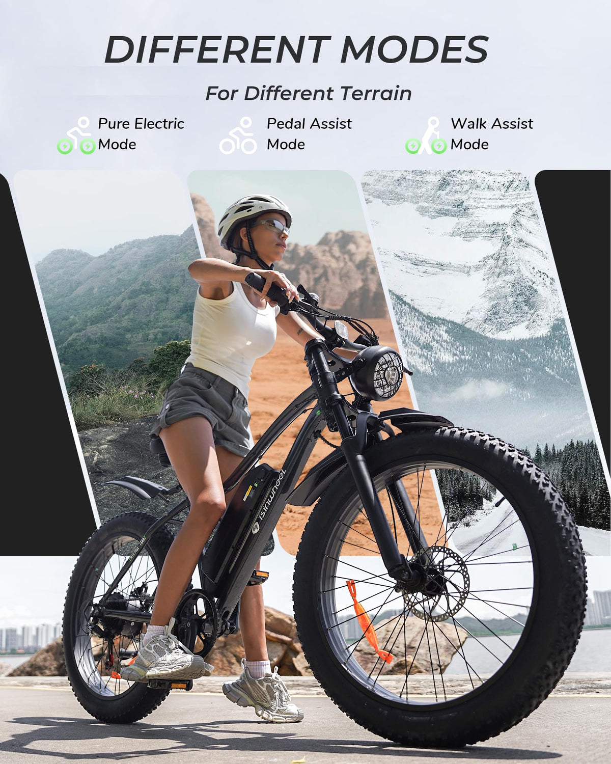 1000W 22 MPH 20"x4" Fat Tire Electric Bike O961412